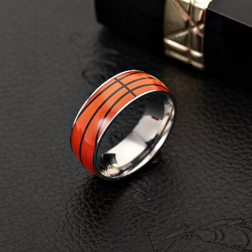 Rugby Printed Titanium Steel Ring