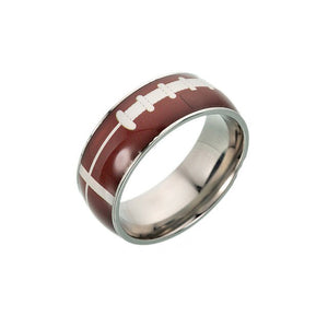 Football Stainless Steel Ring