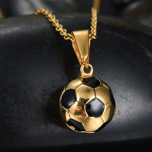 Stainless Steel Football Necklace