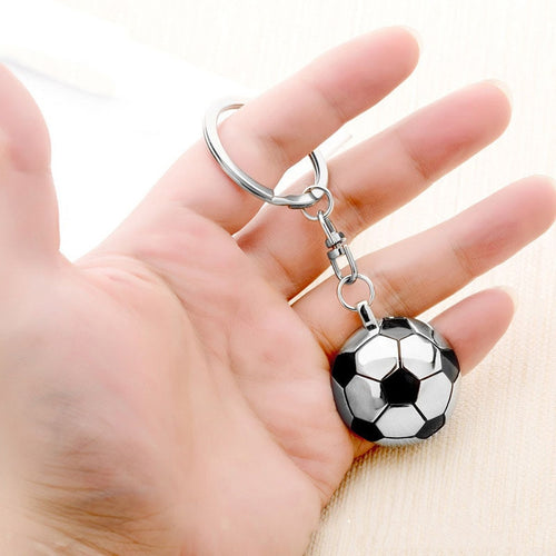Metal Soccer Keychain